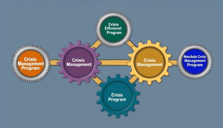 Diagram of gears with "Crisis Management" and "Crisis Program" labels